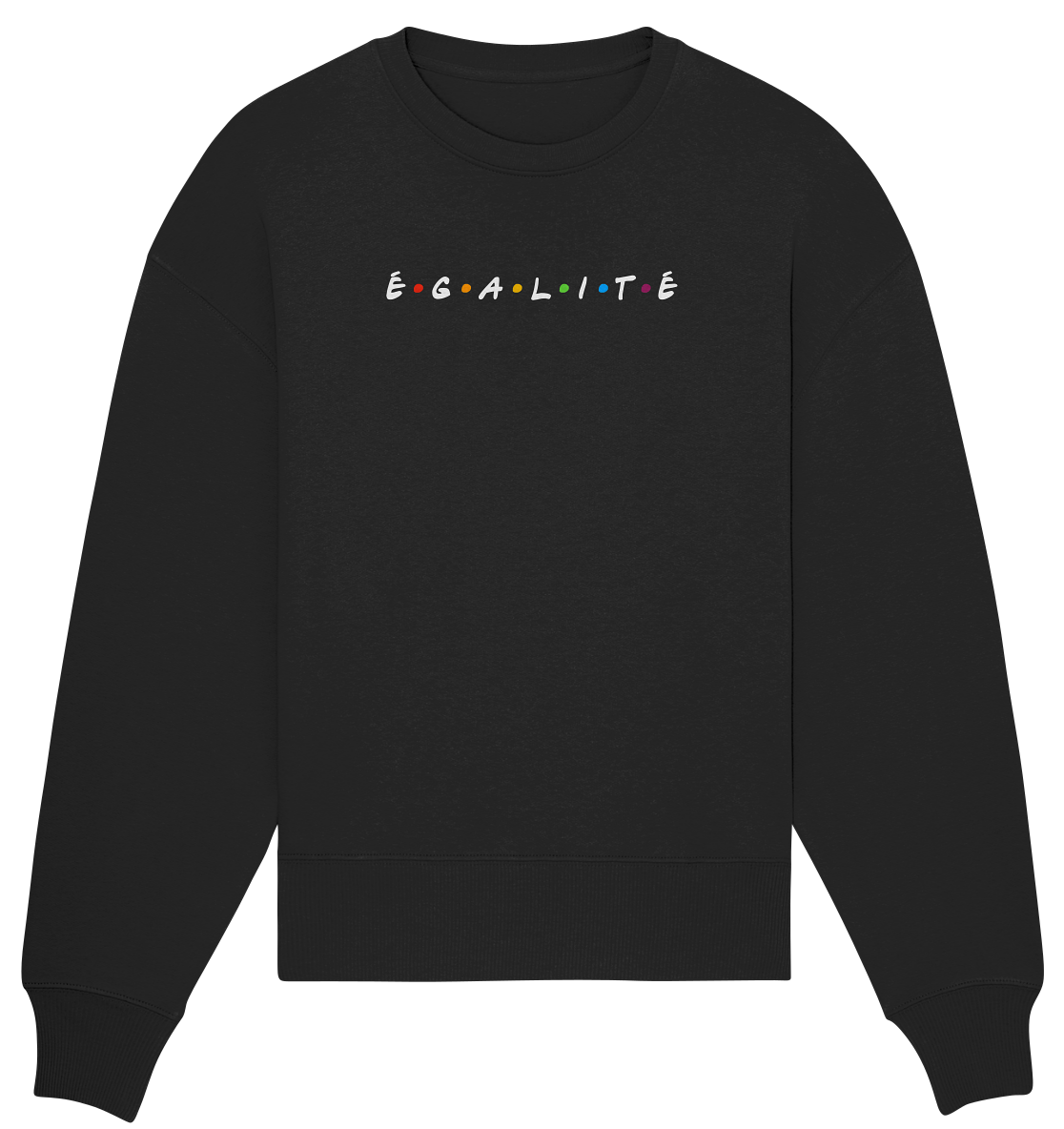ÈNDÉ RAINBOW Sweater | unisex (oversize | schwarz) - ÈNDÉ société